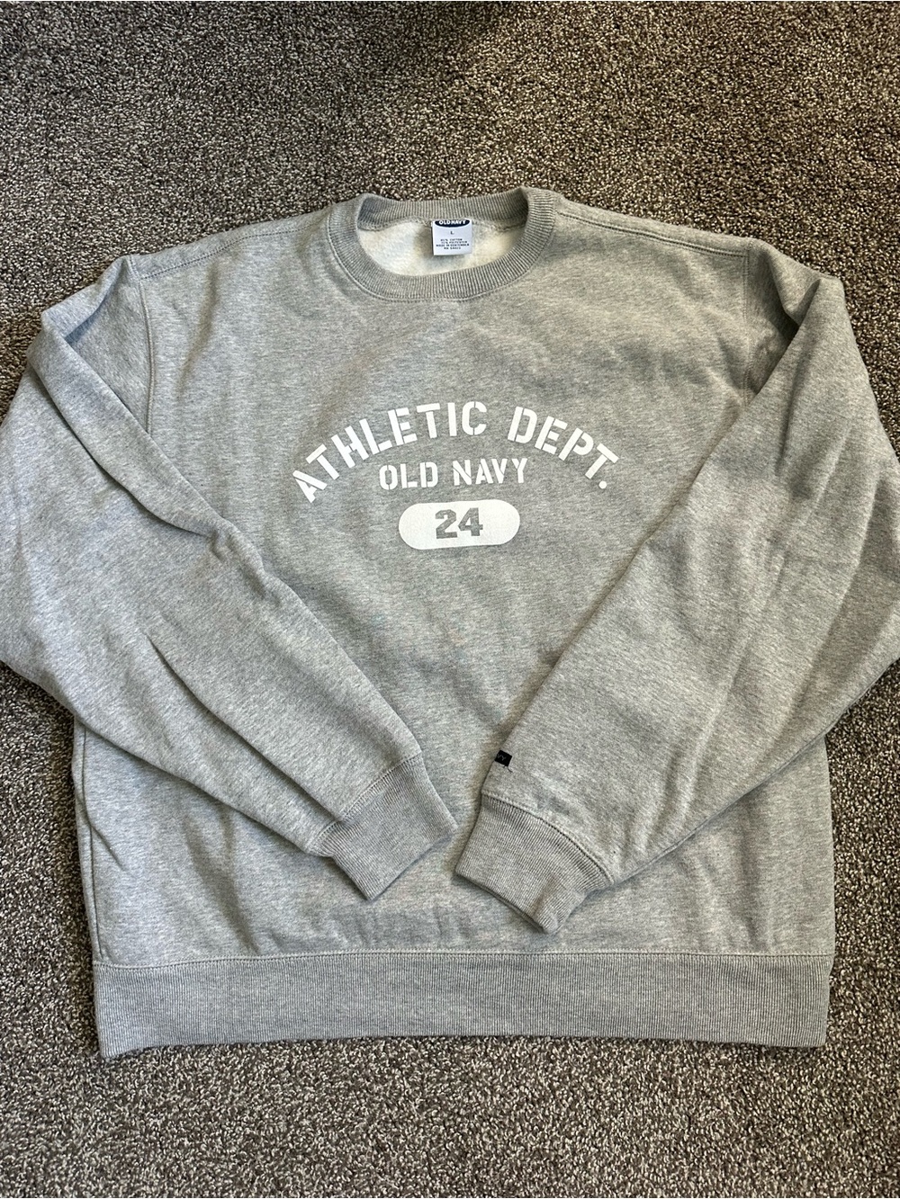 NWOT Old Navy Men's Athletic Dept. Crewneck Sweatshirt - Light Gray